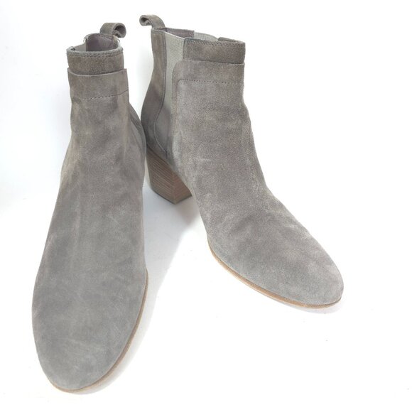 Vince Camuto Women’s Taupe Suede Block Heel Chelsea Ankle Boots Size 9.5 - Picture 1 of 11